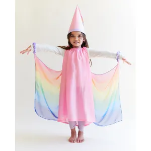 Sarah's Silks Fairy Dress - Pink and Rainbow