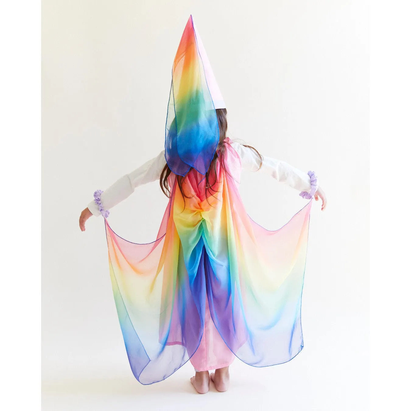 Sarah's Silks Fairy Dress - Pink and Rainbow