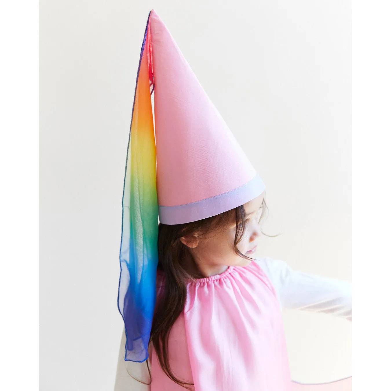 Sarah's Silks Fairy Dress - Pink and Rainbow