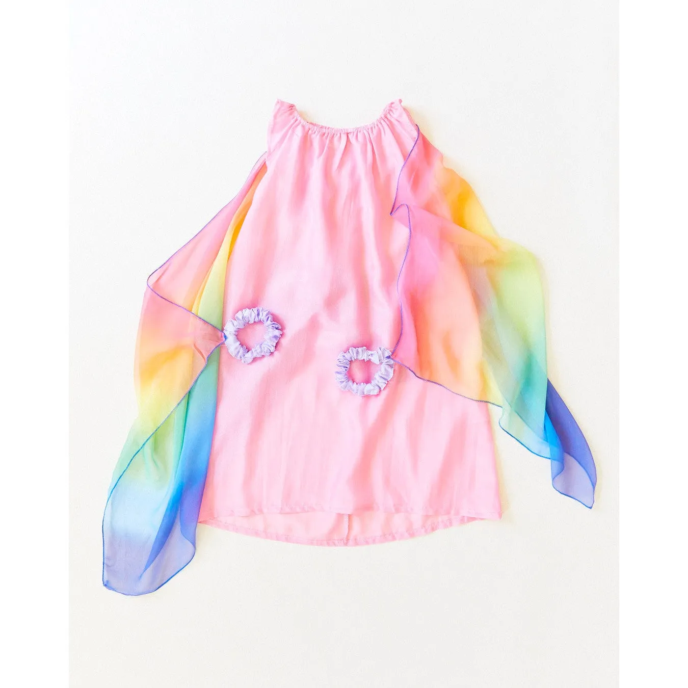 Sarah's Silks Fairy Dress - Pink and Rainbow
