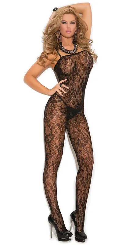 Sexy Fleek Rose Floral Lace Bodystocking