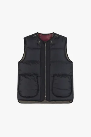 Shareable Shearling & Down Vest - Black / Natural