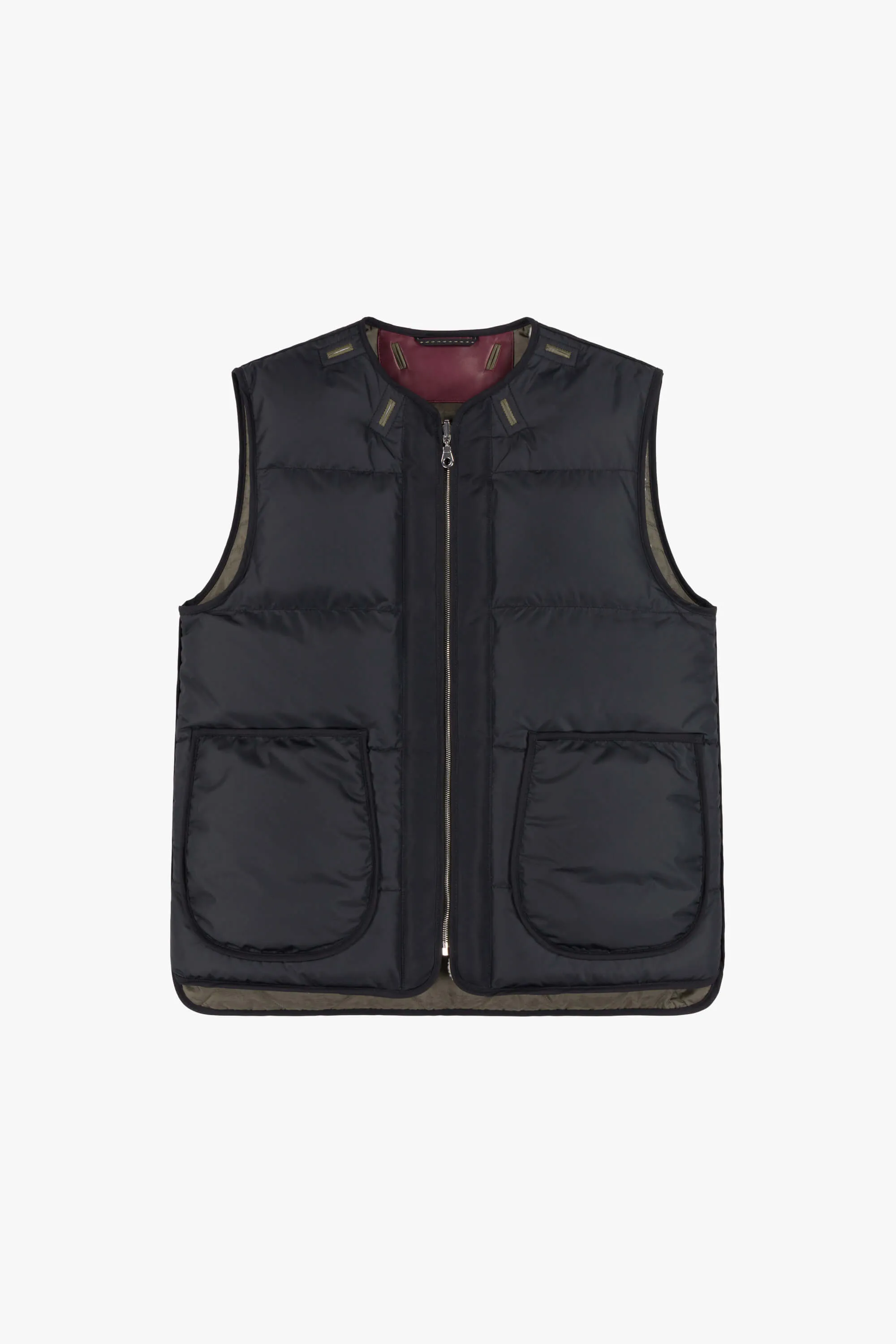 Shareable Shearling & Down Vest - Black / Natural