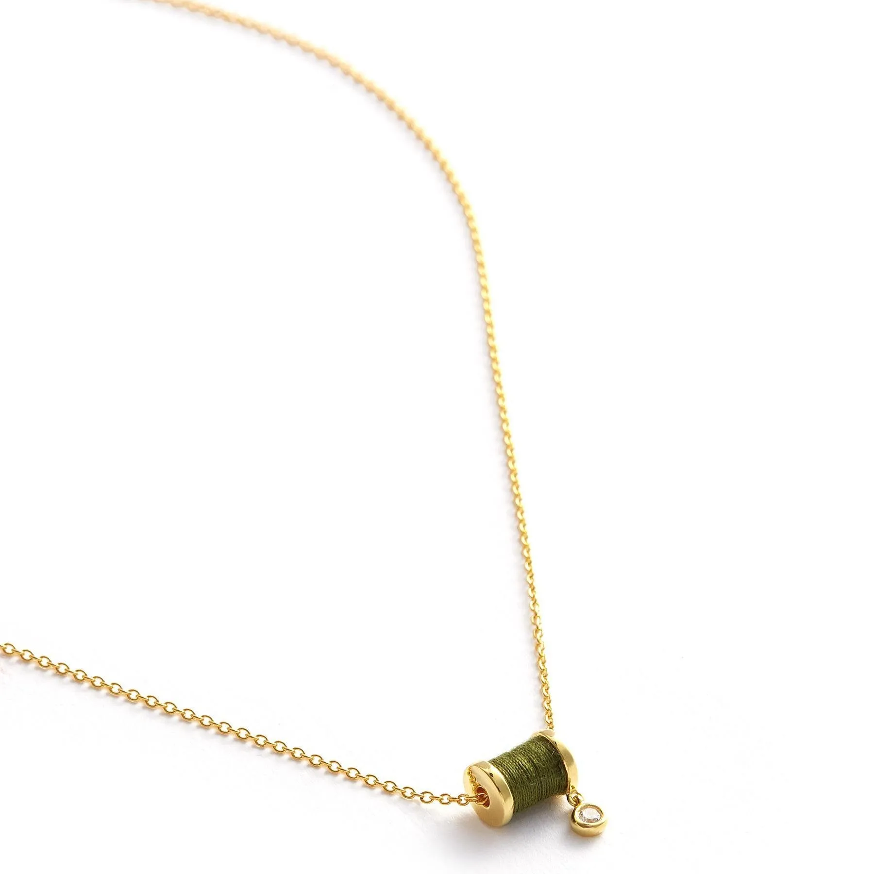 Sleeping Castle Aurora Thread Spindle Necklace