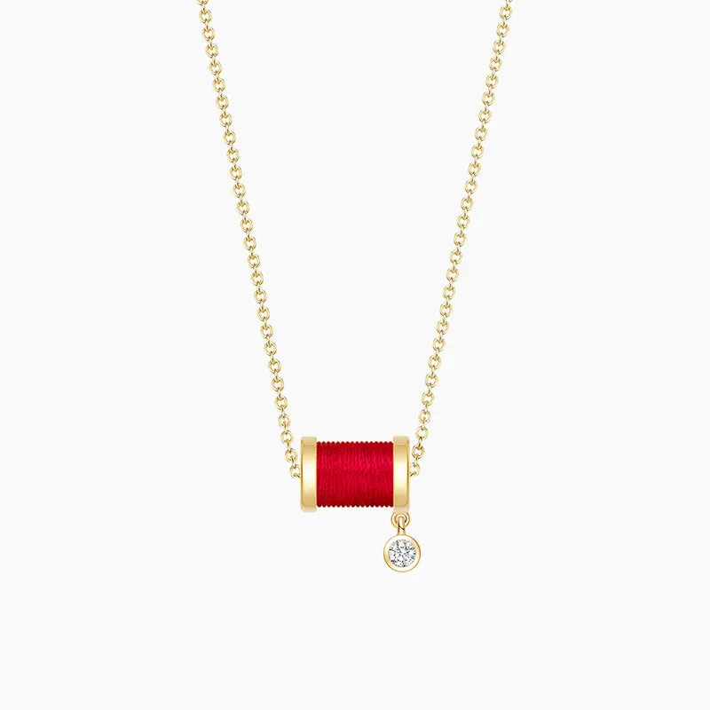 Sleeping Castle Aurora Thread Spindle Necklace