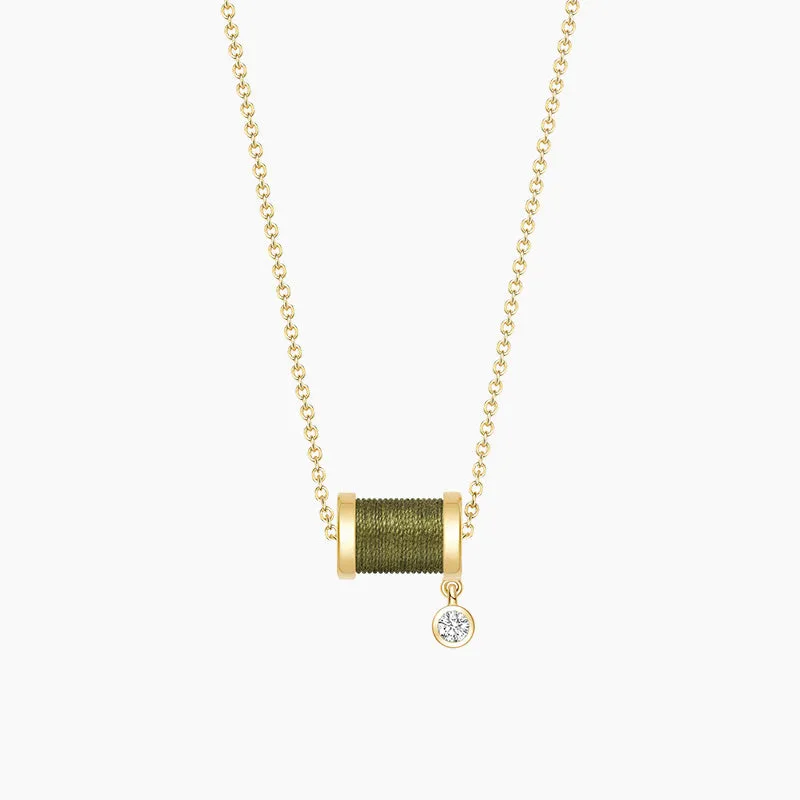 Sleeping Castle Aurora Thread Spindle Necklace