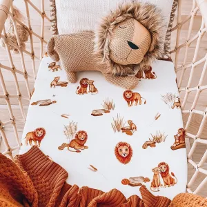 Snuggle Hunny Bassinet Sheet & Change Pad Cover - Lion