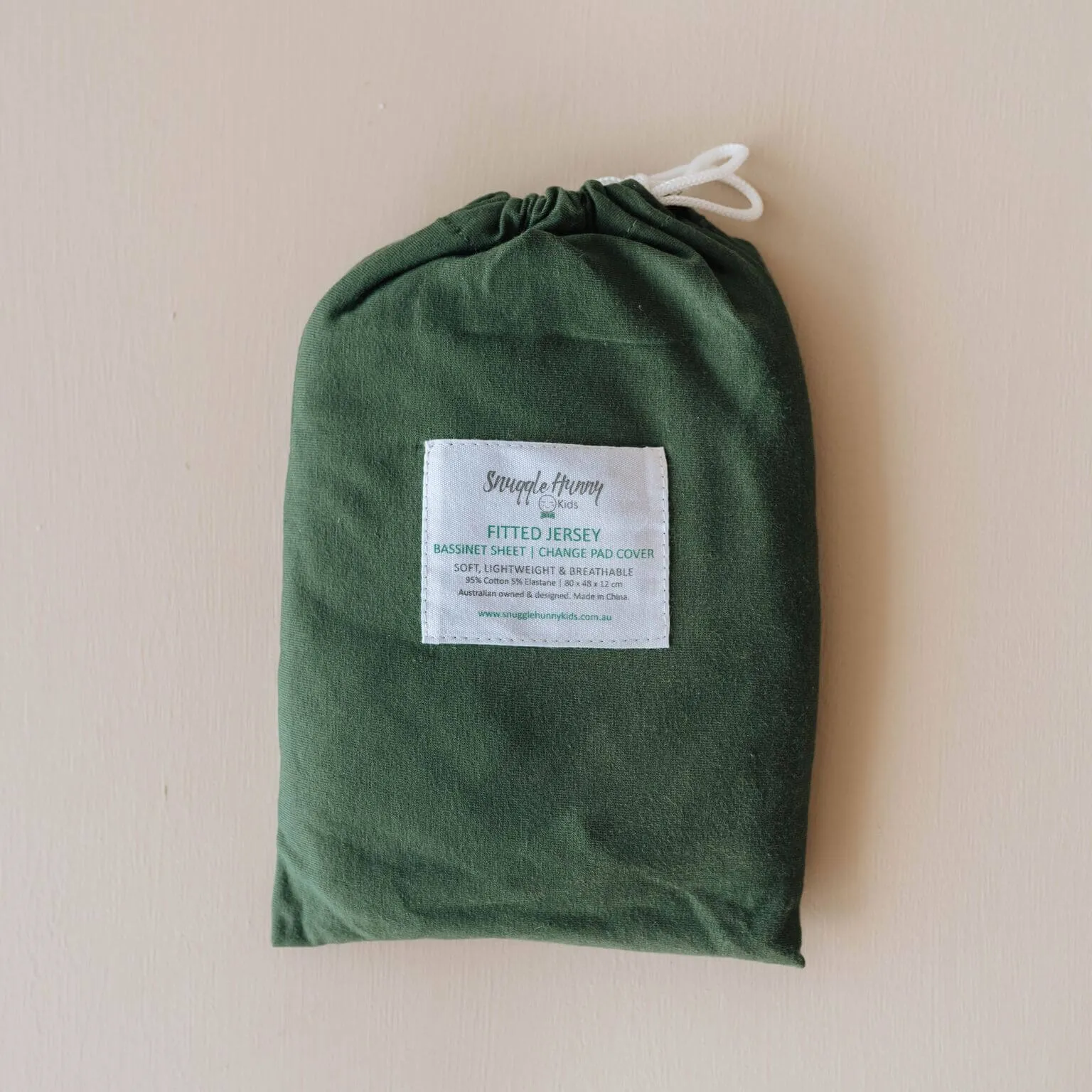 Snuggle Hunny Bassinet Sheet & Change Pad Cover - Olive