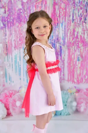 SS24 Naxos Girls Barbie Pearl Tulle Dress