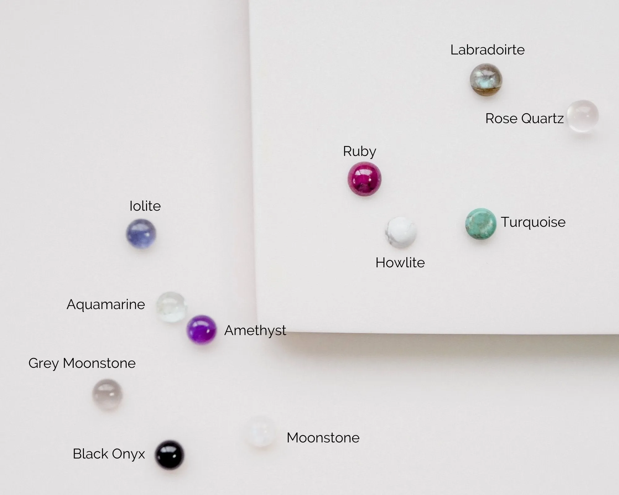 Sterling Silver Gemstone Studs