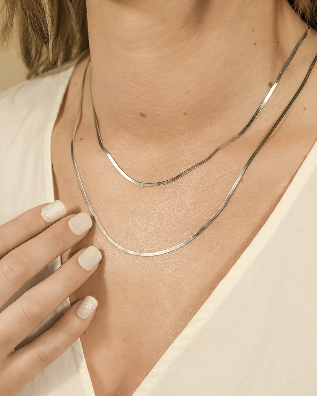 Sterling Silver Herringbone Chain