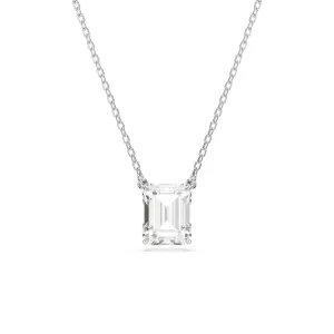 Swarovski Rhodium White Stilla Octagon Necklace