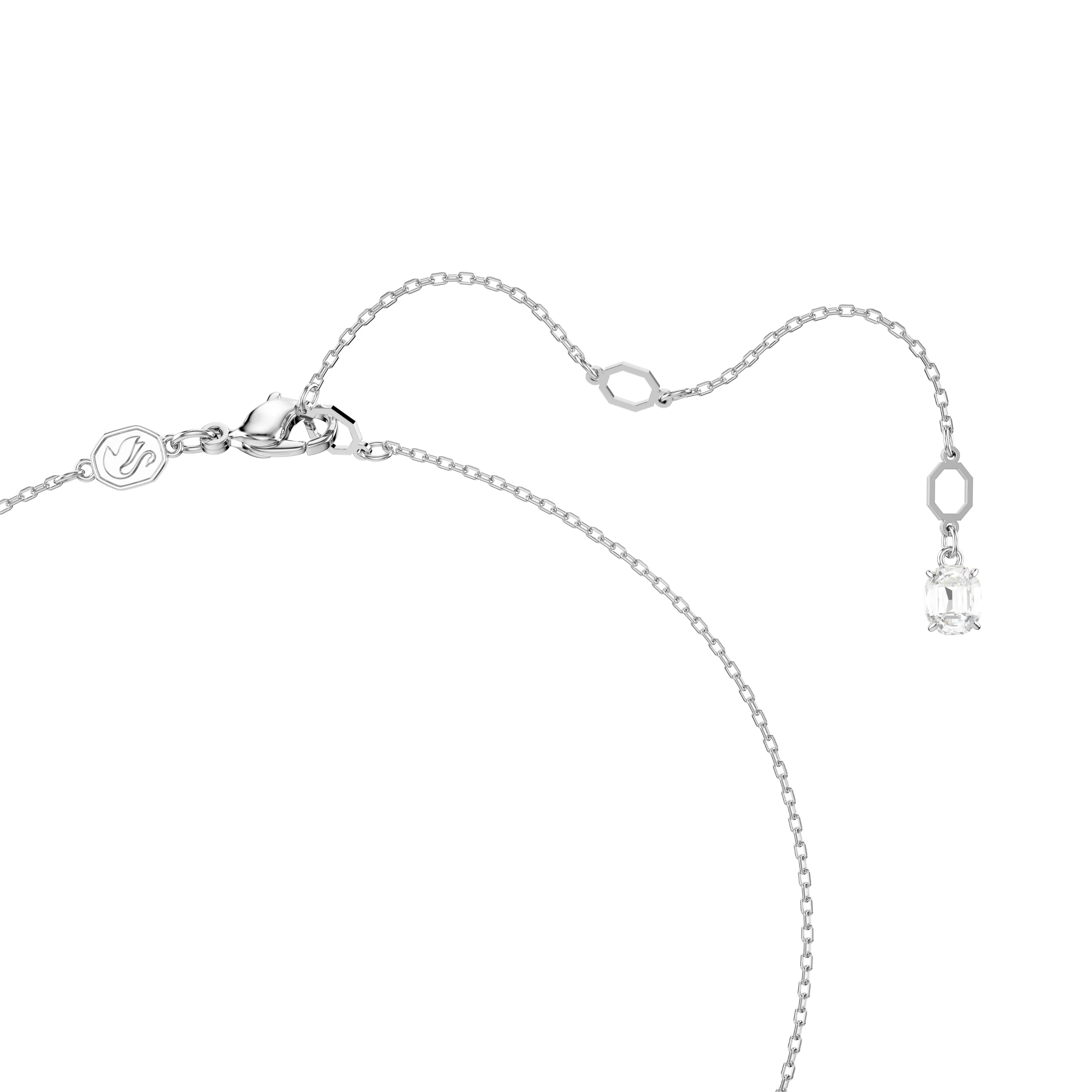 Swarovski Rhodium White Stilla Octagon Necklace