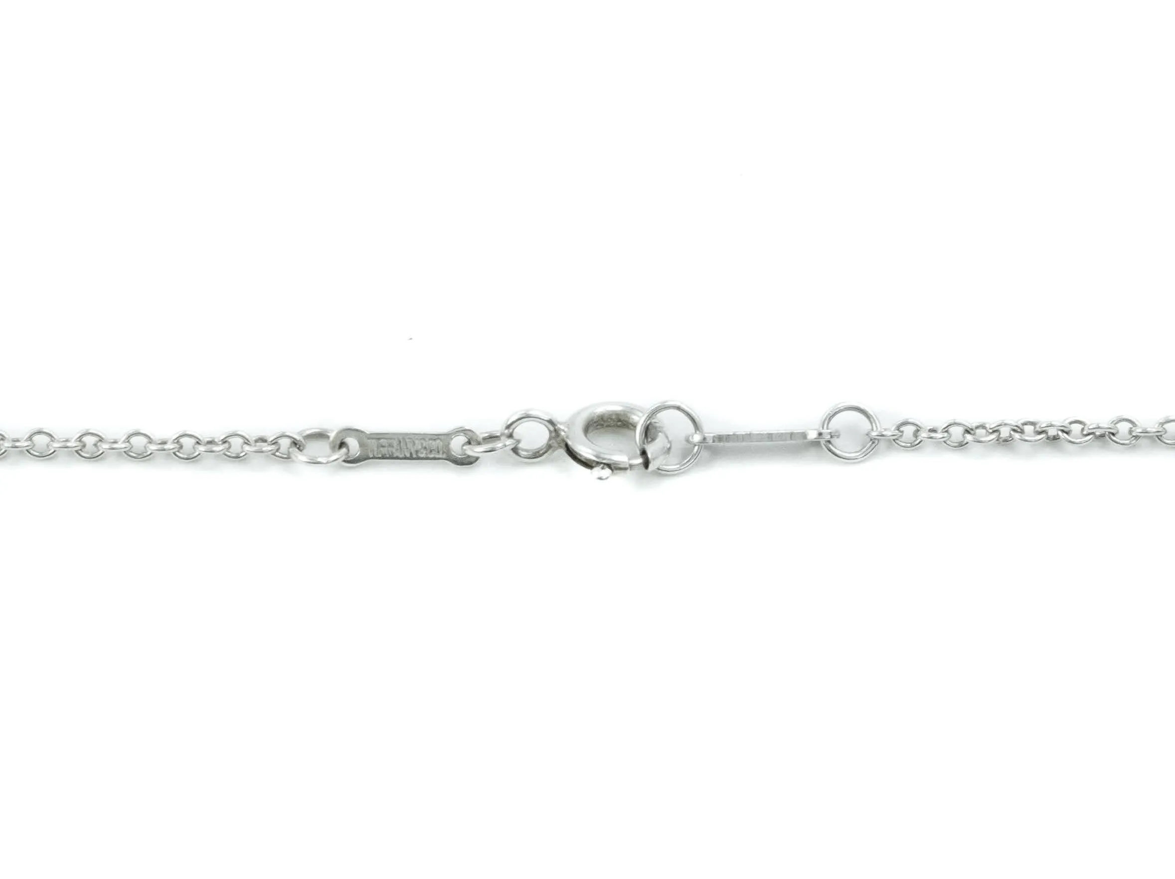 Tiffany & Co Elsa Peretti Open Heart 22mm Sterling Silver Pendant Necklace - 16"