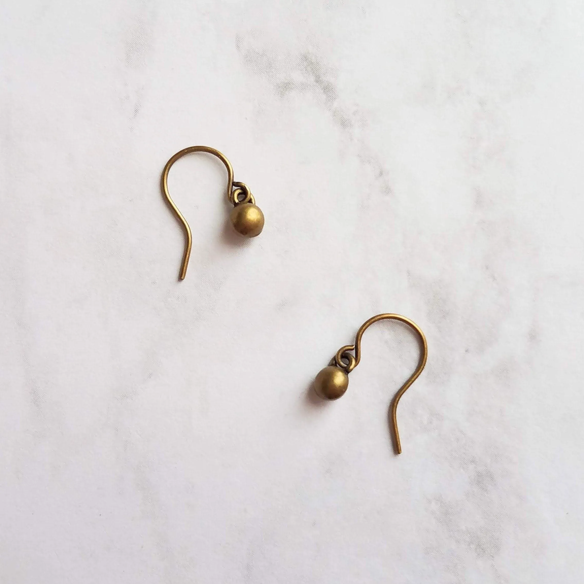 Tiny Ball Earrings, bronze earring, antique brass earring, brass ball earring, little ball earring, ball dangle, bronze ball earring, orb