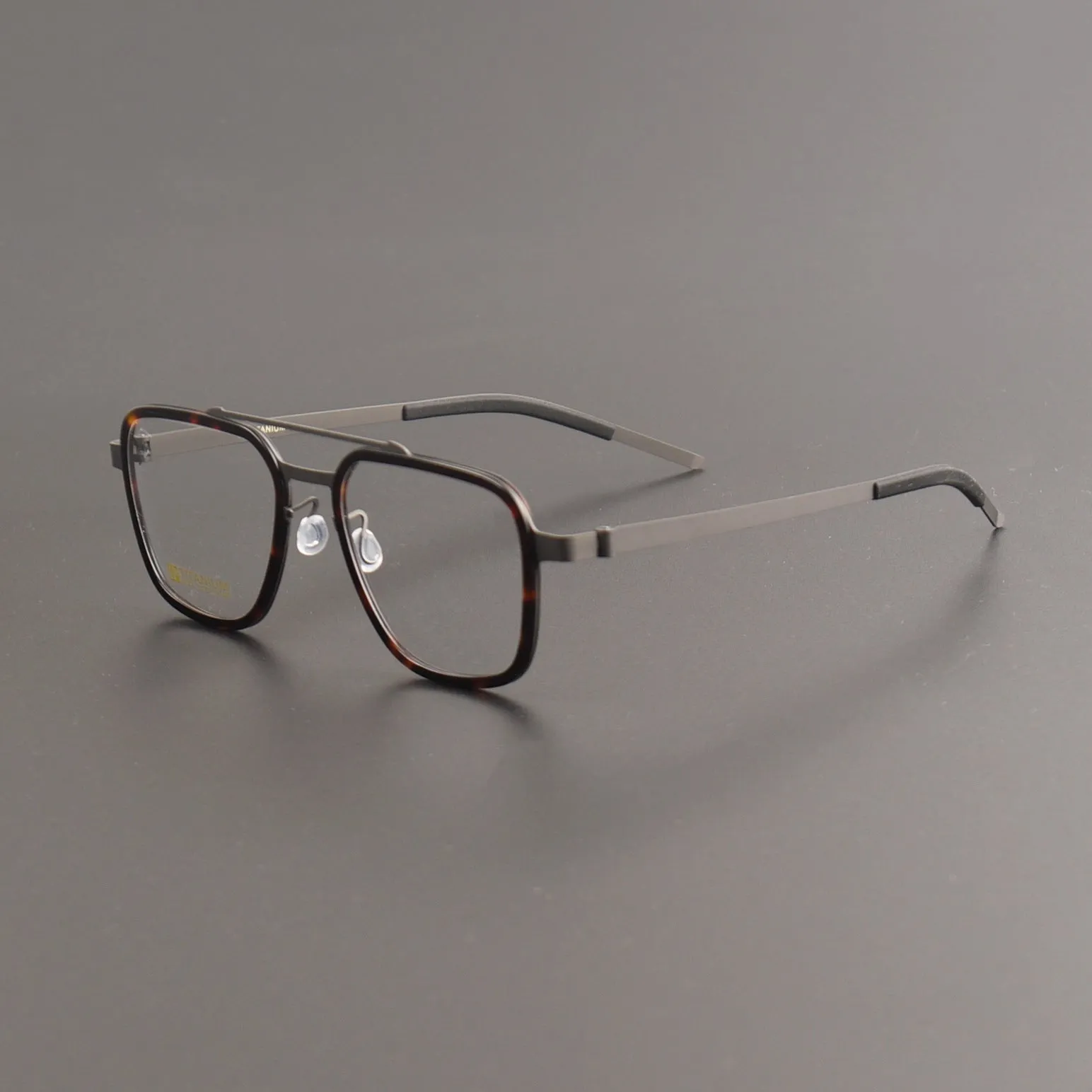 Titanium Aviator Square Glasses Frames 9743