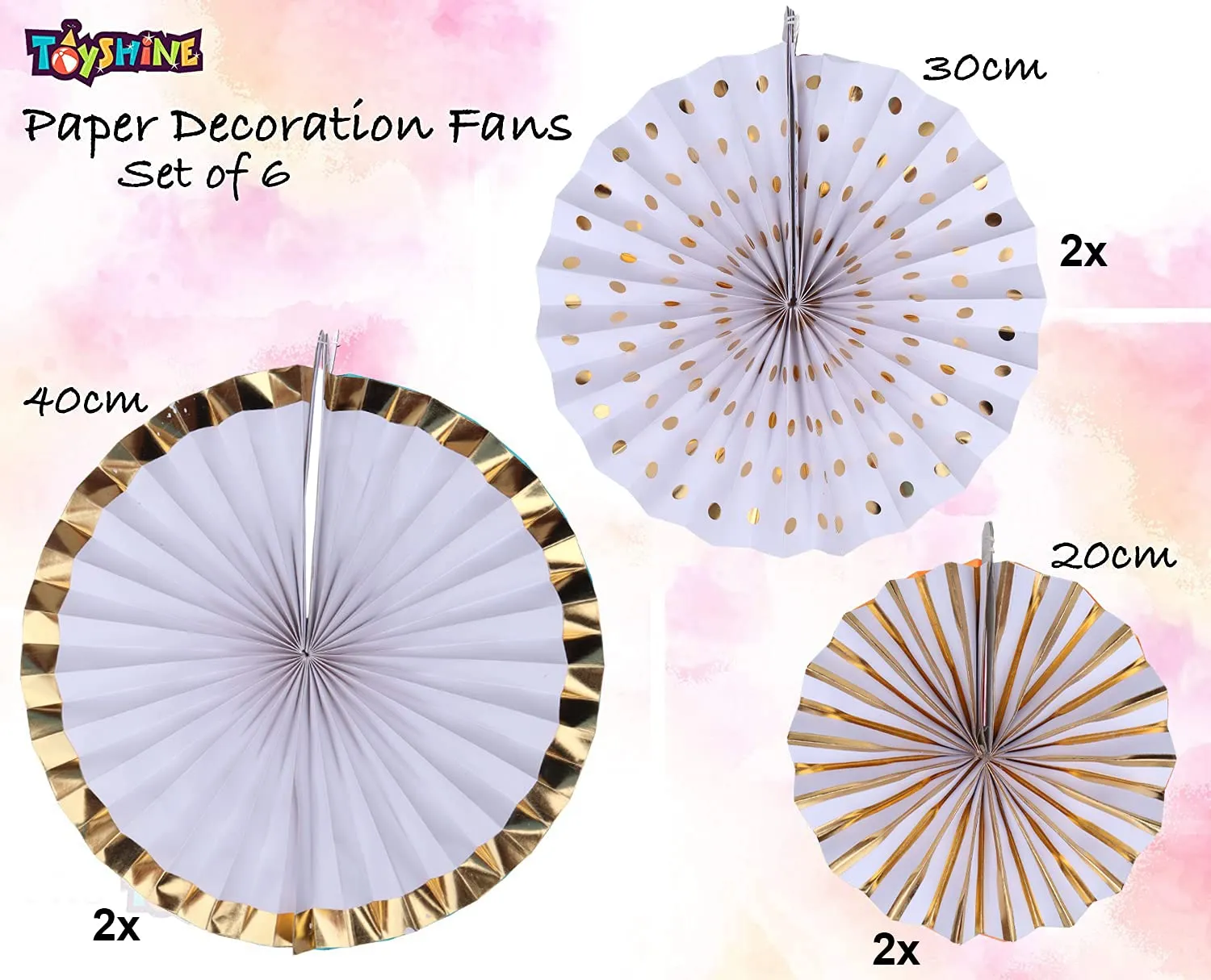 Toyshine 116pc Golden Balloons Mega Party Decoration Combo Set