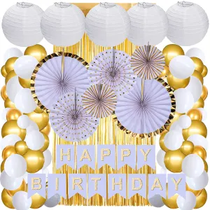 Toyshine 116pc Golden Balloons Mega Party Decoration Combo Set