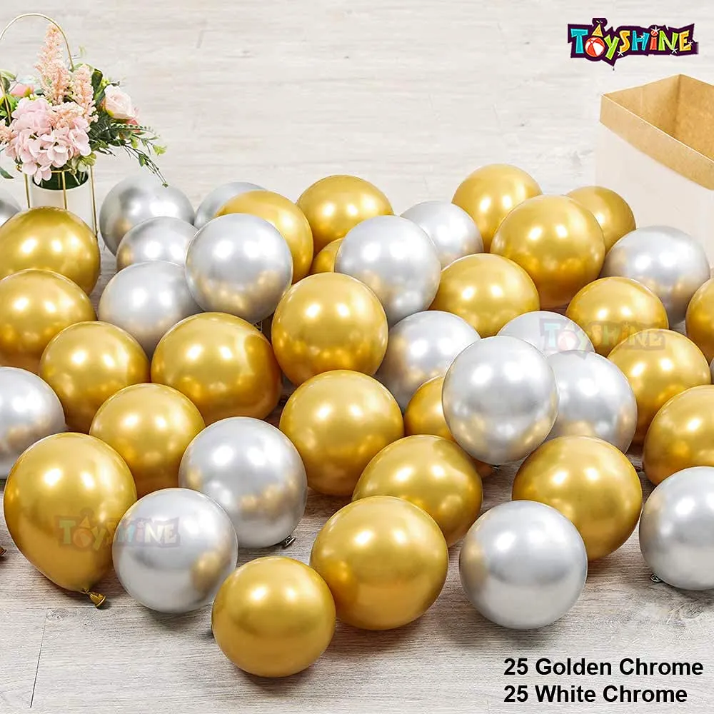 Toyshine 116pc Golden Balloons Mega Party Decoration Combo Set