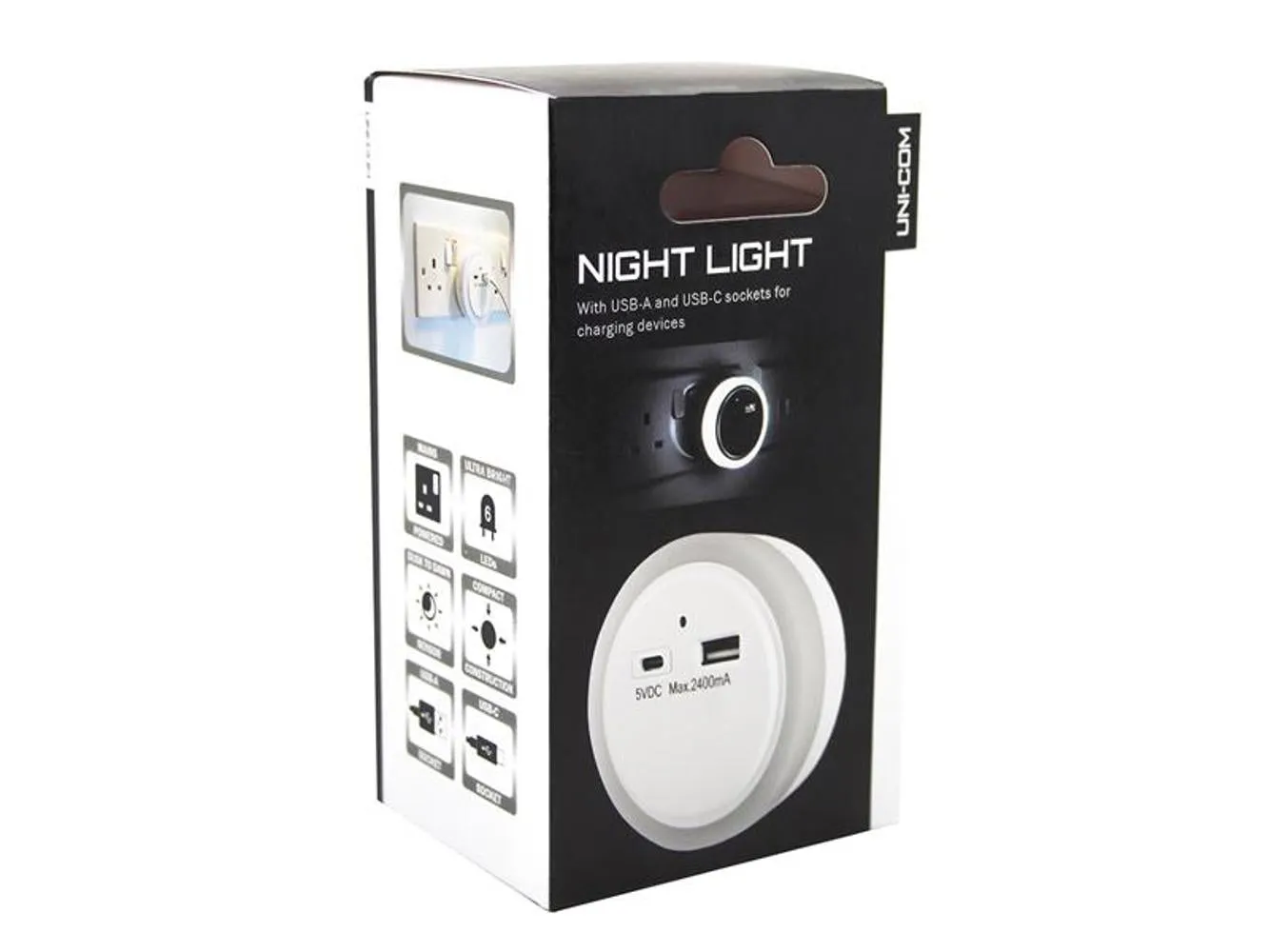 Uni-Com Night Light And Usb Charger