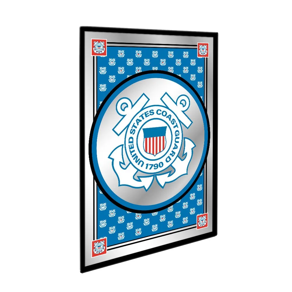 US Coast Guard: Pride Design - Vertical Framed Mirrored Wall Sign