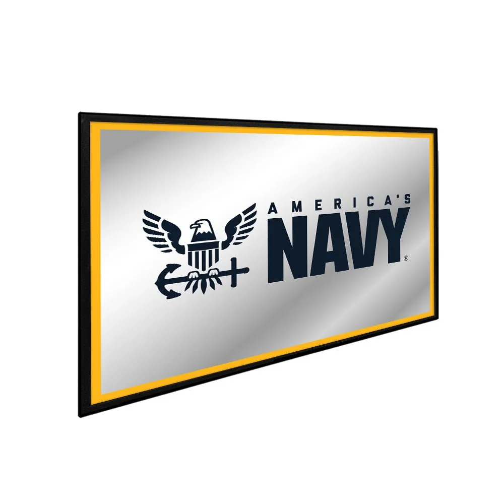US Navy: Framed Mirrored Wall Sign