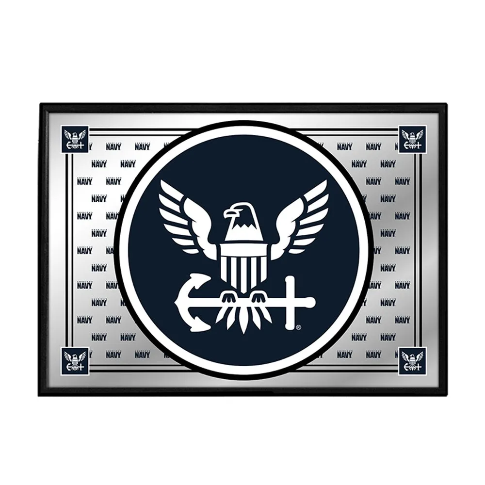 US Navy: Pride Design - Framed Mirrored Wall Sign