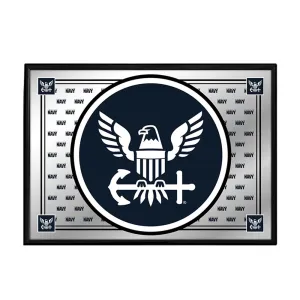 US Navy: Pride Design - Framed Mirrored Wall Sign