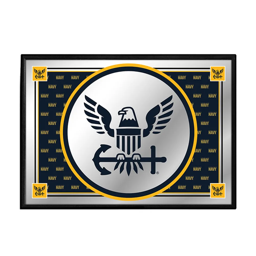 US Navy: Pride Design - Framed Mirrored Wall Sign
