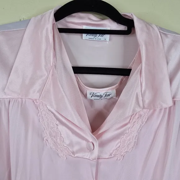 Vanity Fair Pink Nightgown &amp; Robe Set Size L
