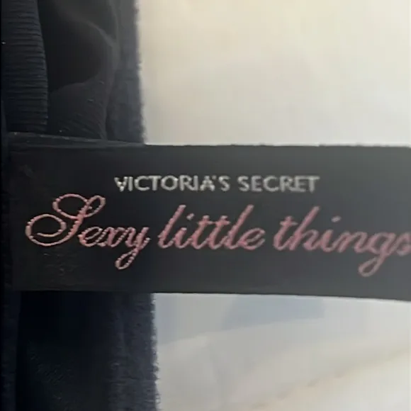 Victoria’s Secret Sexy Little Things Black and Pink Satin Bustier size 34B