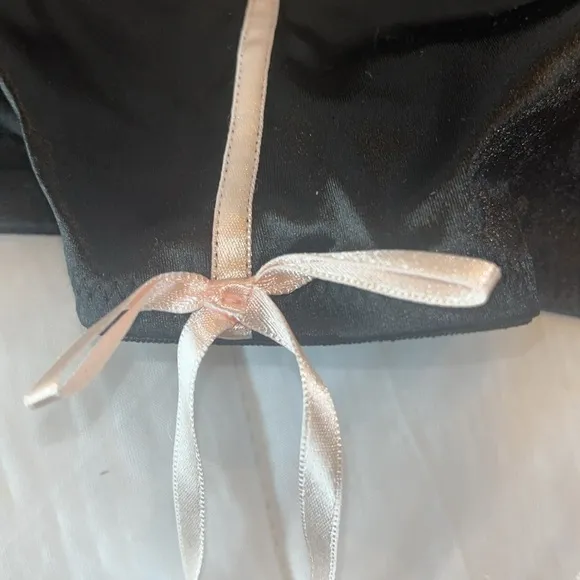 Victoria’s Secret Sexy Little Things Black and Pink Satin Bustier size 34B
