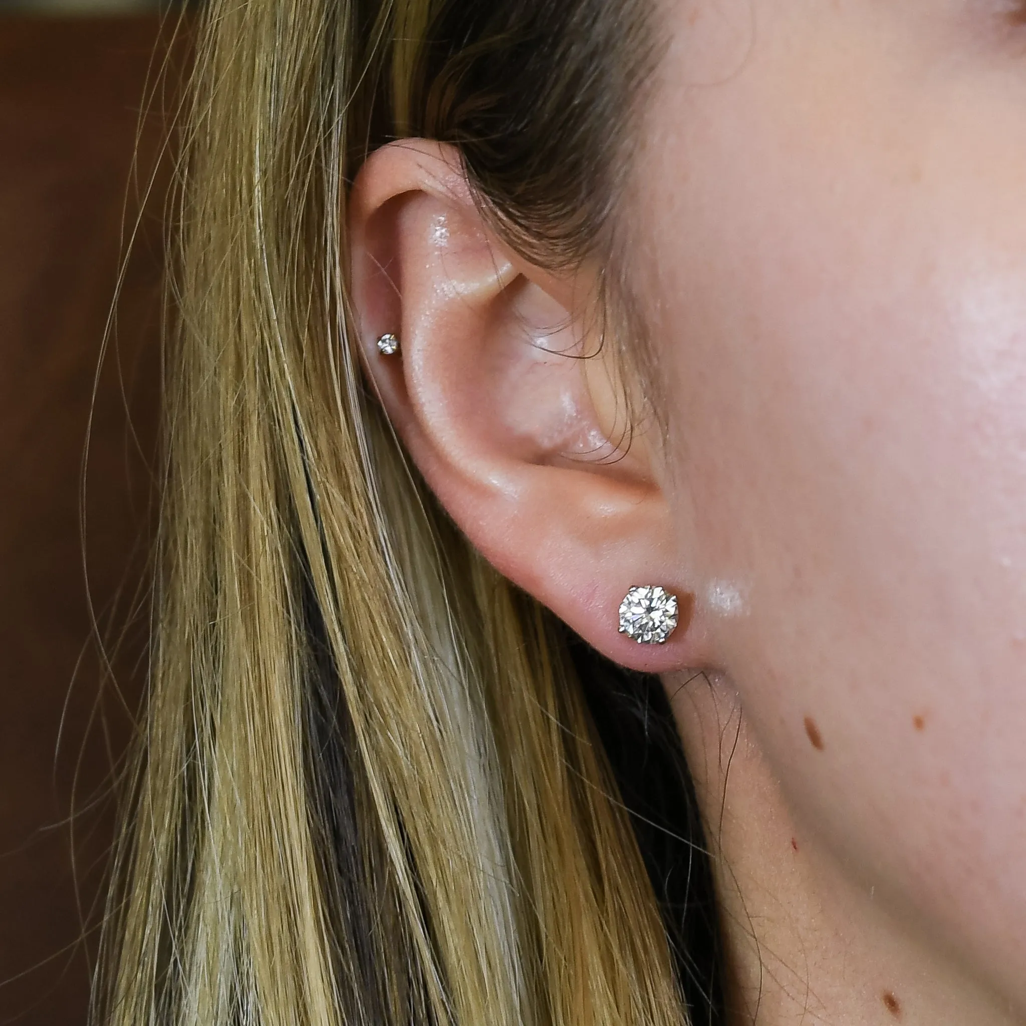 Vintage 1.43ct Diamond Stud Earrings