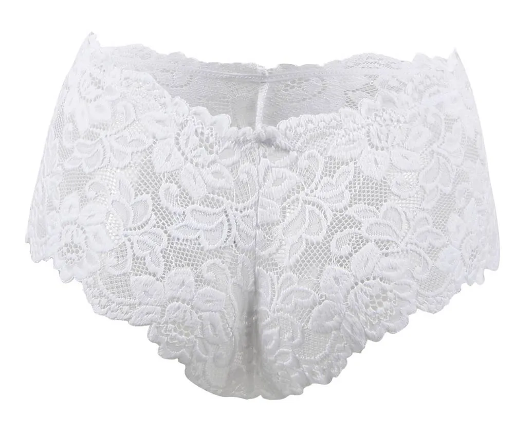 White Sexy Floral Lace Panty