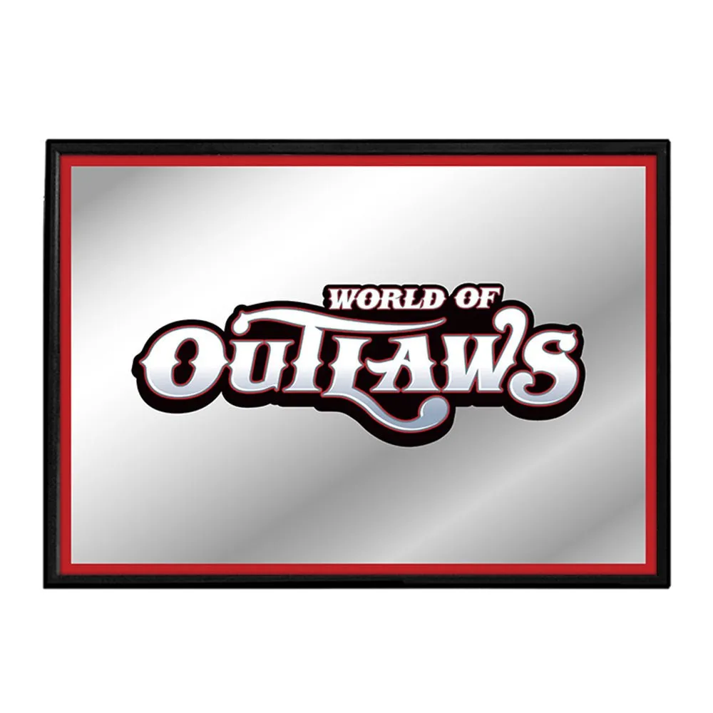 World of Outlaws: Framed Mirrored Wall Sign