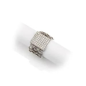 WOVEN 18 KARAT SQUARE CHAINMAIL RING