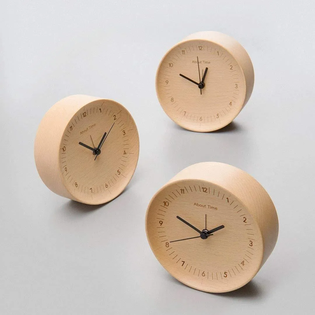 Xiaomi Mute Logs Wooden Alarm Clock