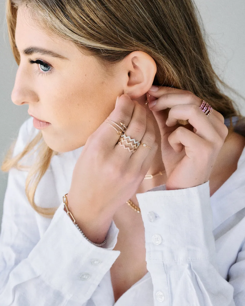 Zig Zag Diamond Ring