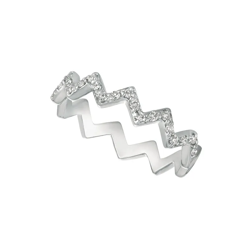 Zig Zag Diamond Ring