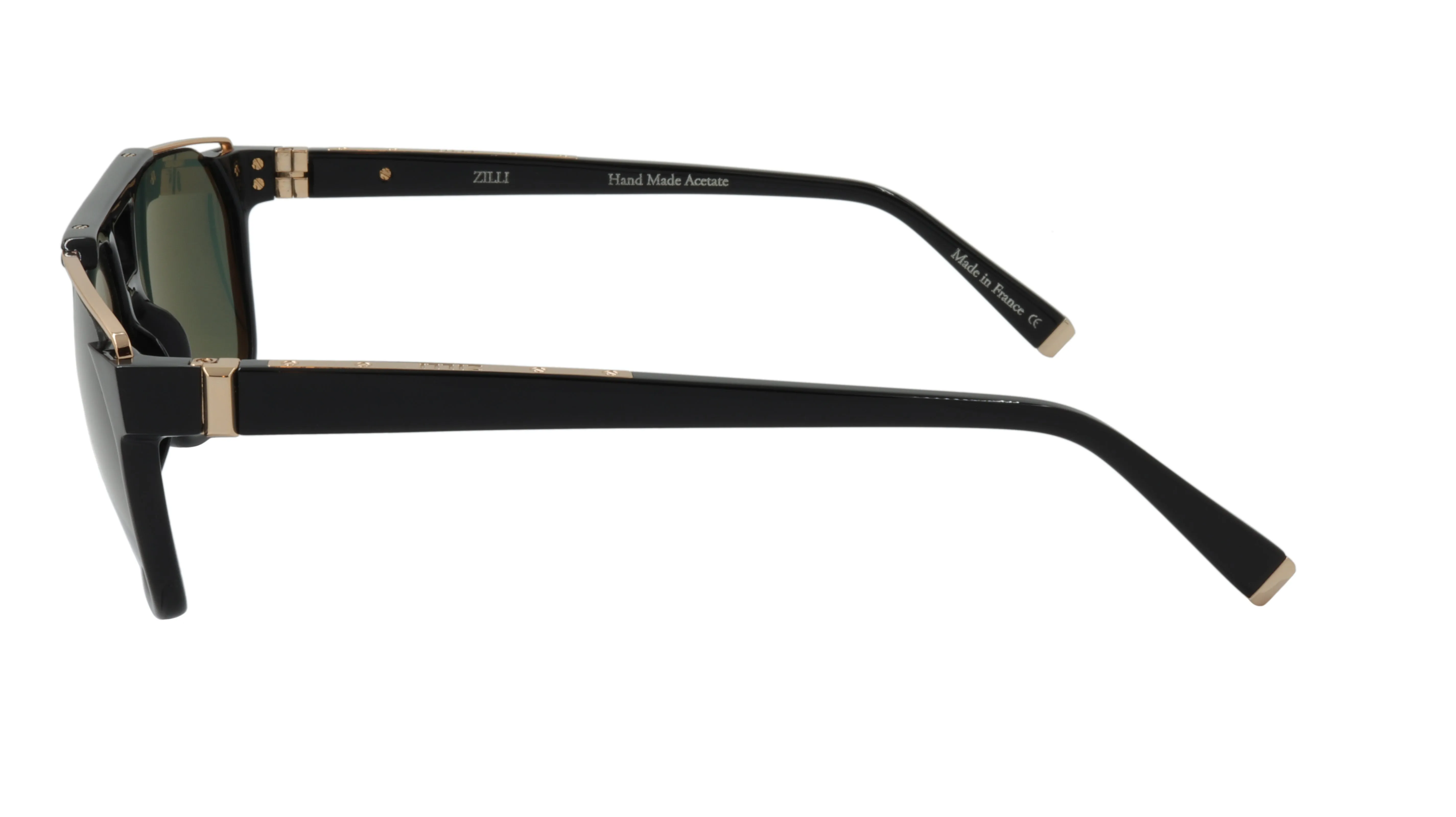 ZILLI Sunglasses Uniquely Crafted of Titanium and Acetate in Contrasting Colors
