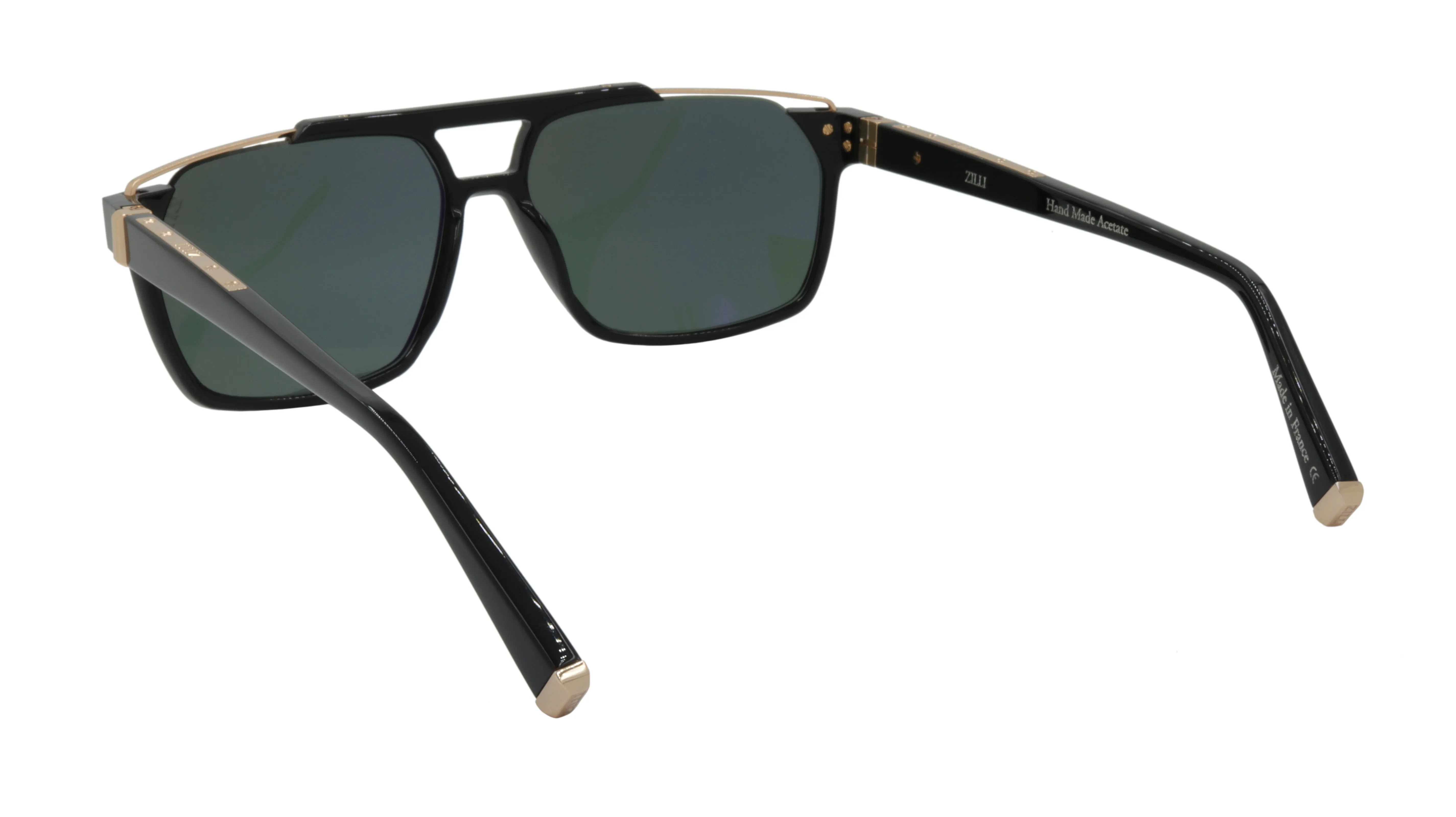 ZILLI Sunglasses Uniquely Crafted of Titanium and Acetate in Contrasting Colors